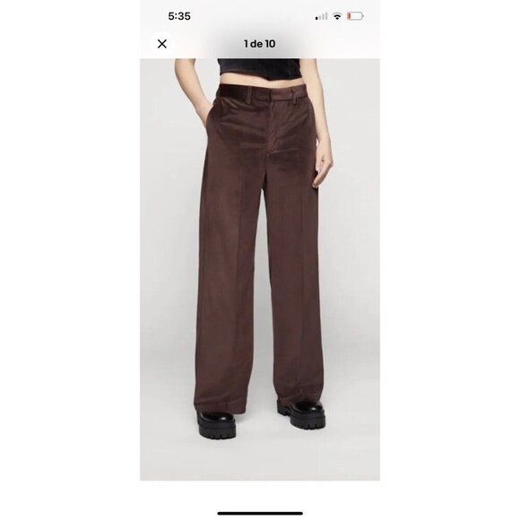 Levi’s  baggy Pants Size30X31 Women’s Throusers Velvet Straight Leg Brown New - Picture 1 of 9